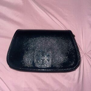 Tory Burch Britten Mini Pebbled Leather Chain Crossbody Bag